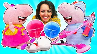 La migliore dottoressa dei giocattoli! Giochi del dottore per bambini. Fare il vaccino con Peppa