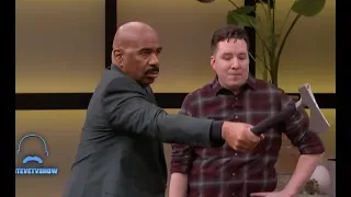 A Champion Axe Thrower || STEVE HARVEY