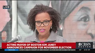 Acting Boston Mayor Kim Janey Announces Campaign For November Election