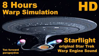 8 Hours Starfield Star Trek WARP Sound Meditation Relax White Noise Sleep Star Trek TNG Enterprise