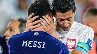 messi and lewandowski after the game🤝🏼🤝🏼❤️