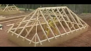 How to frame a hip roof. Full demonstration of layout, cuts, and assembling