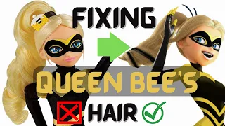 Fixing Queen Bee's Hair -  Miraculous Ladybug Dolls