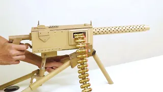 How to Make Cardboard Nerf Gun Machine M1919 That Shoots