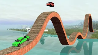 Cars vs Rollercoaster Bridge ▶️ BeamNG Drive