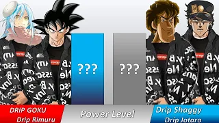 Drip Goku And Drip Rimuru Vs Drip Shaggy And Drip Jotaro Power Level