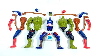 assemble hulk smash vs siren head vs captain america.. avengers toys..