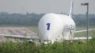 Airbus Beluga 1 Landing Hawarden CEG Chester Airport 7th June 2016