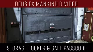 Deus Ex Mankind Divided - Storage locker & safe passcode in Konicky & Hracky