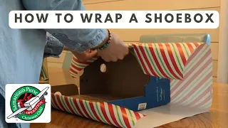 How to Gift Wrap a Shoebox with an ATTACHED Lid 🎁 Easy Tutorial for Operation Christmas Child