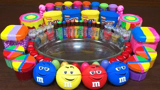 CANDY M&M SLIME ! Mixing Random Things into STORE BOUGHT Slime! Relaxing Satisfying Slime #423