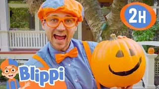 Blippi Decorates His House For Halloween! | 2 HOURS OF BLIPPI HALLOWEEN! | Blippi Toys