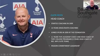 Tottenham Hotspur Men's Football Academy webinar March 29th 2021