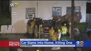 Driver Of Kia SUV Dead After Slamming Into San Pedro Home