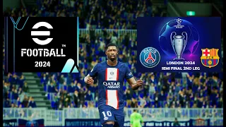 eFootball 2024 PC Gameplay | PSG vs Barcelona | UEFA Champions League Semi Final | Phil Gaming OP