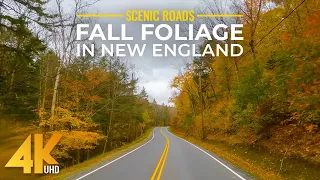 Road Tripping Through New Hampshire's Fall Foliage in 4K - Autumn Scenic Roads of New England