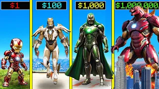 GTA 5 : $1 IRONMAN to $1,000,000,000 IRON GODZILLA in GTA 5!