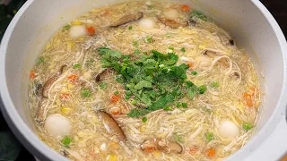 [ENG SUB] Bí quyết nấu Súp Cua gia truyền của Cô Ba,tuyệt ngon không bị chảy nước | Crab soup recipe