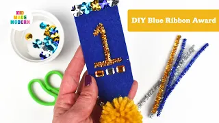 Easy DIY Blue Ribbon Award Craft For Kids - Kid Made Modern