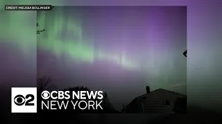 Photos show northern lights in night sky over parts of New York