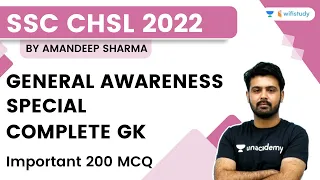 General Awareness Special | Complete GK for SSC CHSL 2022 | Important 200 MCQ | Aman Sir | wifistudy