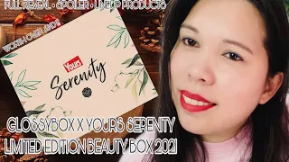 FULL REVEAL GLOSSYBOX X YOURS SERENITY LIMITED BEAUTY BOX LINEUP WORTH OVER £140 | UNBOXINGWITHJAYCA