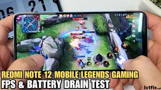 Xiaomi Redmi Note 12 Mobile Legends Gaming test MLBB | Snapdragon 685, 120Hz Display