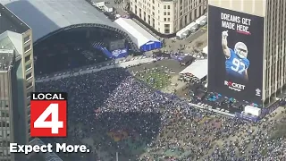 Crowds continue to grow for the NFL draft in downtown Detroit