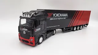 Mercedes-Benz Actros Gigaspace Truck (Yokohama Motorsports) • Diecast 1:43 Scale • Bburago
