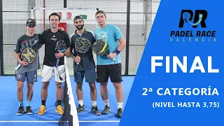 Final XIII Torneo Valencia Padel Race 2ª Categoría (hasta 3,75) - 15/10/2023