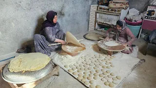 "Cooking local bread with the skillful hands of Farida Khanom and her daughter"