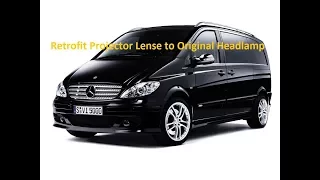 Mercedes W639 Vito Viano Headlight Conversion to Projector Lens Bi Xenon HID