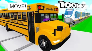 100MPH Train HITS BUS Full Of People On Roblox