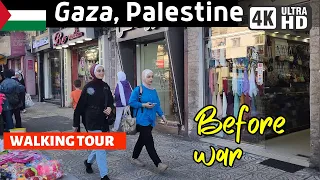 GAZA Palestine 🇵🇸 Life Before 2023 War | Walking Tour 4K