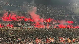 Spettacolo curva sud Milano - Milan vs Salernitana - “forza diavolo alè”
