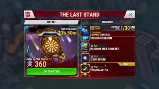 [*/*] Transformers: Earth Wars - THE LAST STAND - Total 360 Battle Points