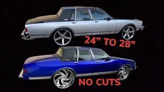 HOW TO FIT 28S ON YOUR BOX CHEVY WITH LITTLE TO MO CUTTING