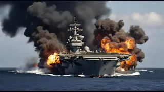 PUTIN'S GREAT VICTORY! Russian Yak 141 jet successfully destroys US aircraft carrier in the Black Se