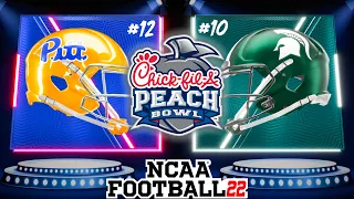 2021 Peach Bowl | #12 Pittsburgh vs #10 Michigan State | Simulation Gameplay