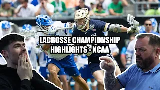 BRITISH FATHER AND SON REACTS! Notre Dame vs. Duke: 2023 DI men's lacrosse championship highlights!