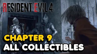 Resident Evil 4 Remake - Chapter 9 All Collectible Locations (Weapons, Treasures, Castellans...)