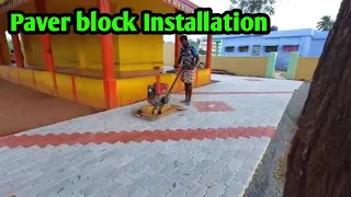 paver block installation, parking flooring, tiles fitting, gattu fitting, Interlocking Tiles