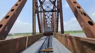 Dangerous ride across the Ohio River in gondola