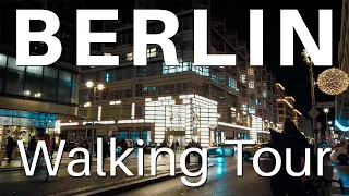Berlin walking [4k] Mitte 🇩🇪 Christmas Lights Friedrichstraße Germany (2019)