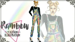 HOW to get THIS effect! //RAINBOW Fashion ILLUSTRATION