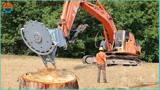 101 Incredible Dangerous EXTREME Fastest Big Stump Removal Excavator