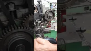 milling machine gear train mad by helical gear