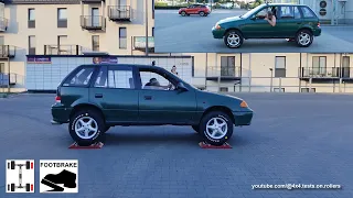 SLIP TEST - Subaru Justy 4WD / Suzuki Swift 4WD - @4x4.tests.on.rollers