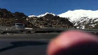 Driving up Ruapehu