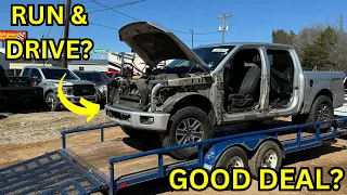 WE WON A WRECKED FORD F150 DID WE GET A GOOD DEAL?